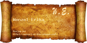 Wenzel Erika névjegykártya