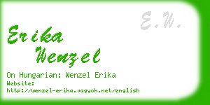 erika wenzel business card